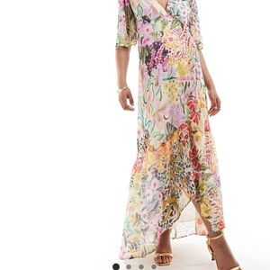 Women’s Hope and Ivy Maternity Wrap Dress in Bright Floral